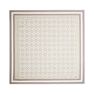 Coach Signature Silk Square Scarf Silk-Bone