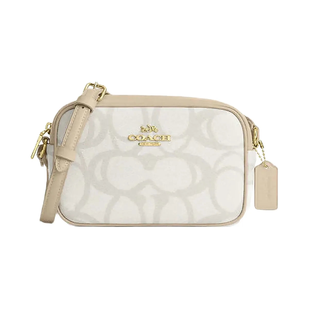 Coach Mini Jamie Camera Bag In Sketch Signature Canvas Signature Canvas-Gold-Ivory