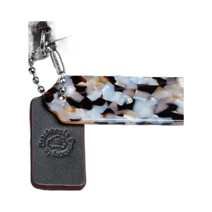 Coach Mini Warner Tote Bag Charm In Signature Canvas Signature Canvas-Qb-Tan-Black