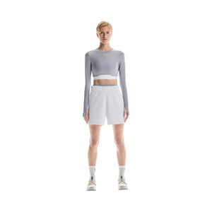 On Train Long Sleeve Crop Lilac