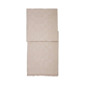 Coach Signature Wrap Wool Silk Blend-Oatmeal