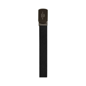 Coach Plaque Buckle Cut To Size Reversible Belt, 38 Mm Pebbled Leather-Gunmetal-Black-Dark Saddle