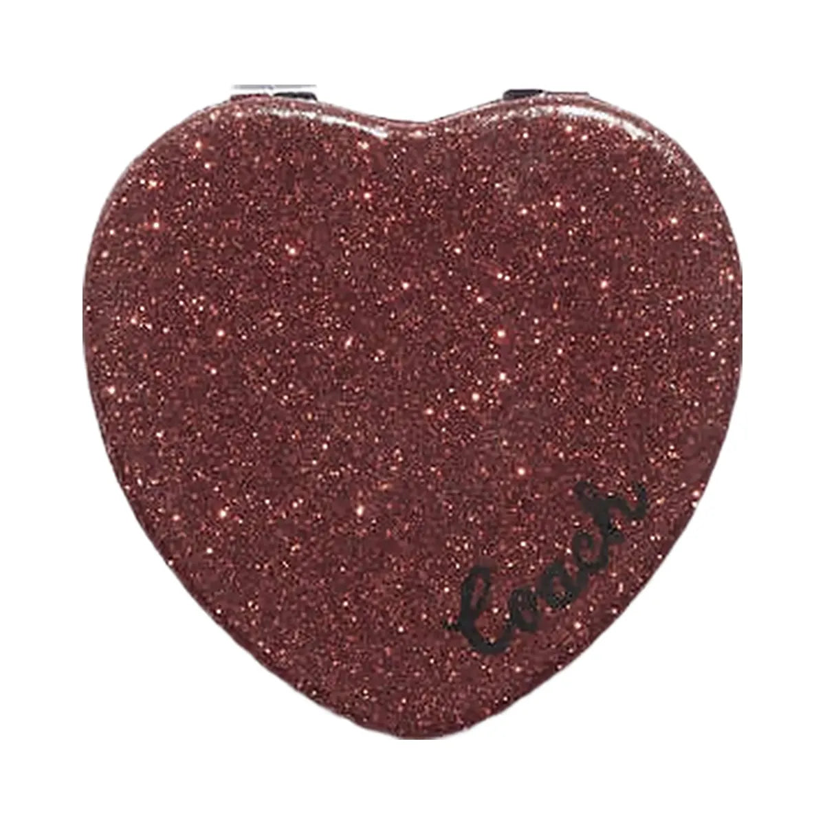 Coach Glitter Heart Compact Gold-Wine Multi