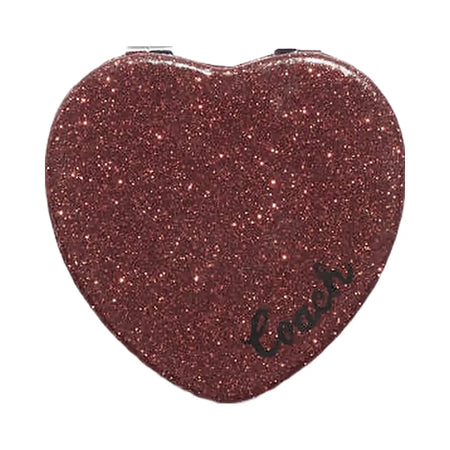 Coach Glitter Heart Compact Gold-Wine Multi