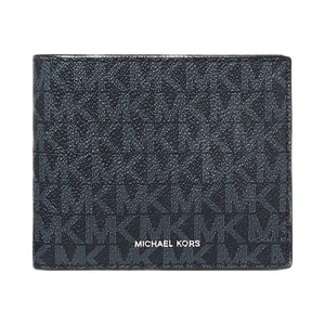 Michael Kors Cooper Logo Billfold Wallet With Coin Pouch Admrl-Plblue