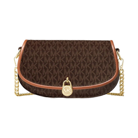 Michael Kors Mila Small Signature Logo Crossbody Bag Brown