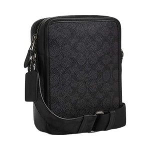 Coach Sullivan Crossbody Bag In Signature Canvas With Patches Gunmetal-Charcoal Multi
