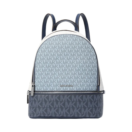 Michael Kors Rhea Medium Color-Block Signature Logo Backpack Admirl Multi