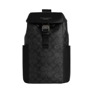 Coach Racer Pack In Signature Signature Canvas-Gunmetal-Charcoal-Black