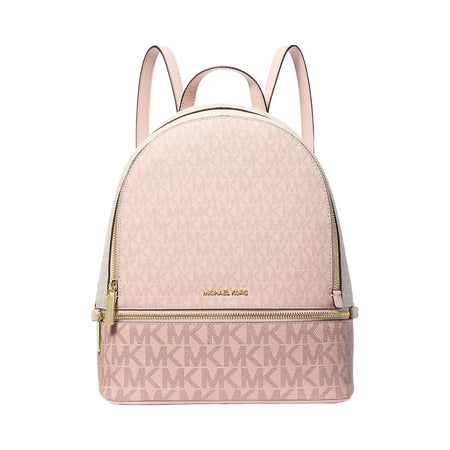 Michael Kors Rhea Medium Color-Block Signature Logo Backpack Pwd Blsh Mlt