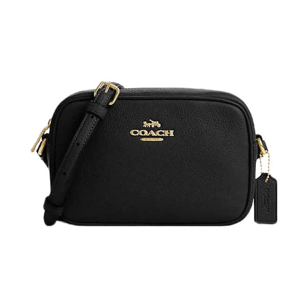 Coach Mini Jamie Camera Bag Pebbled Leather-Gold-Black