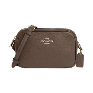 Coach Mini Jamie Camera Bag Pebbled Leather-Gold-Dark Stone