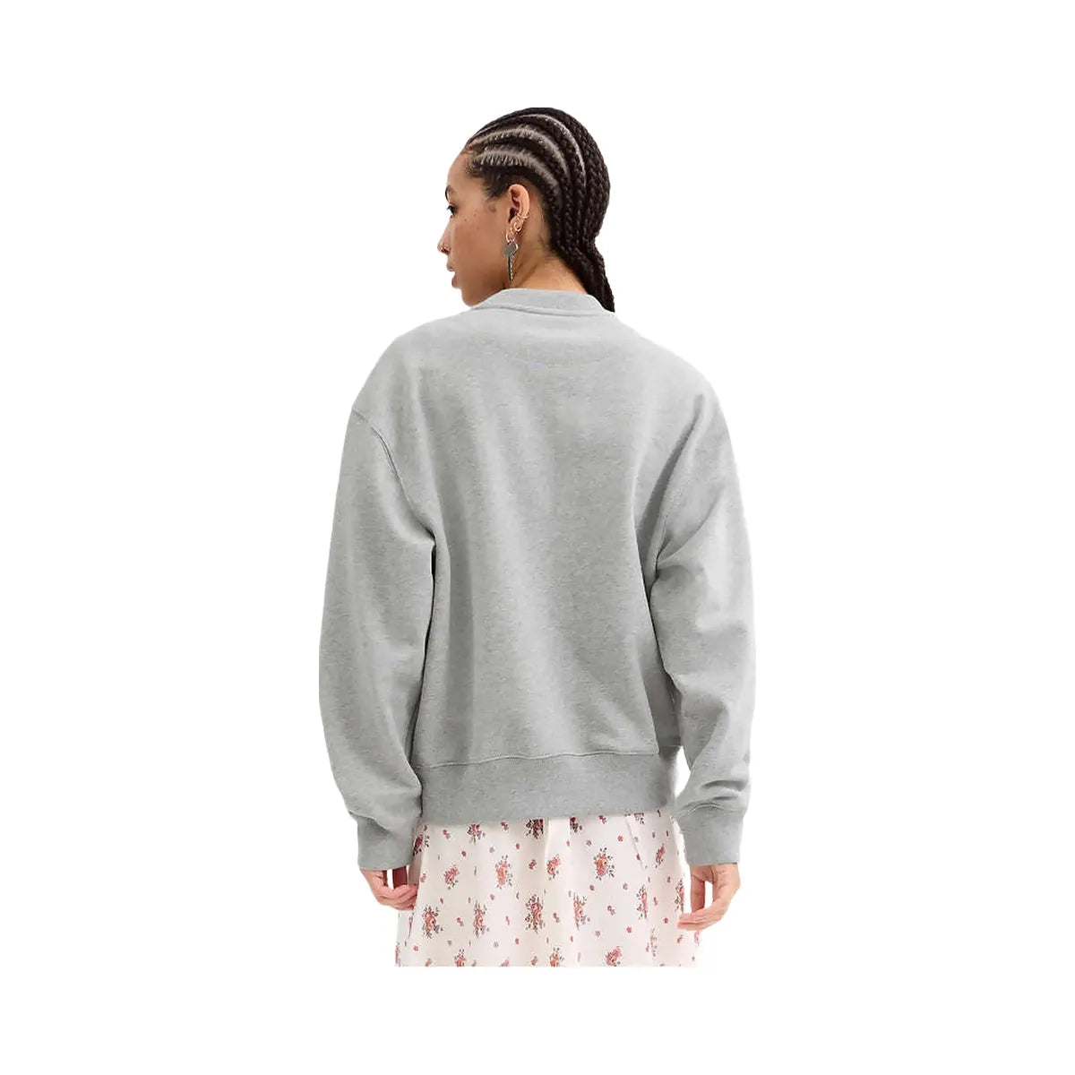 Coach Sporty Signature Boyfriend Crewneck Sweatshirt Heather Grey