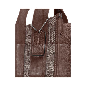 Coach Smith Mini Tote Bag In Signature Jacquard Signature Jacquard-Silver-Oak-Maple