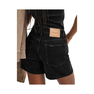 Coach Denim Shorts In Organic Cotton Black