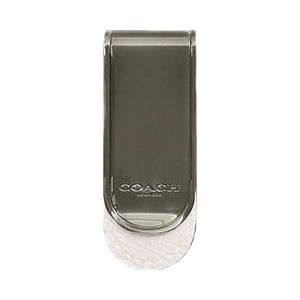 Coach Money Clip Gunmetal-Chalk