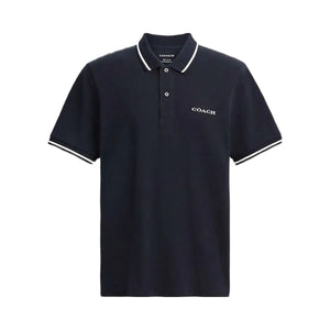 Coach Signature Trim Polo Navy