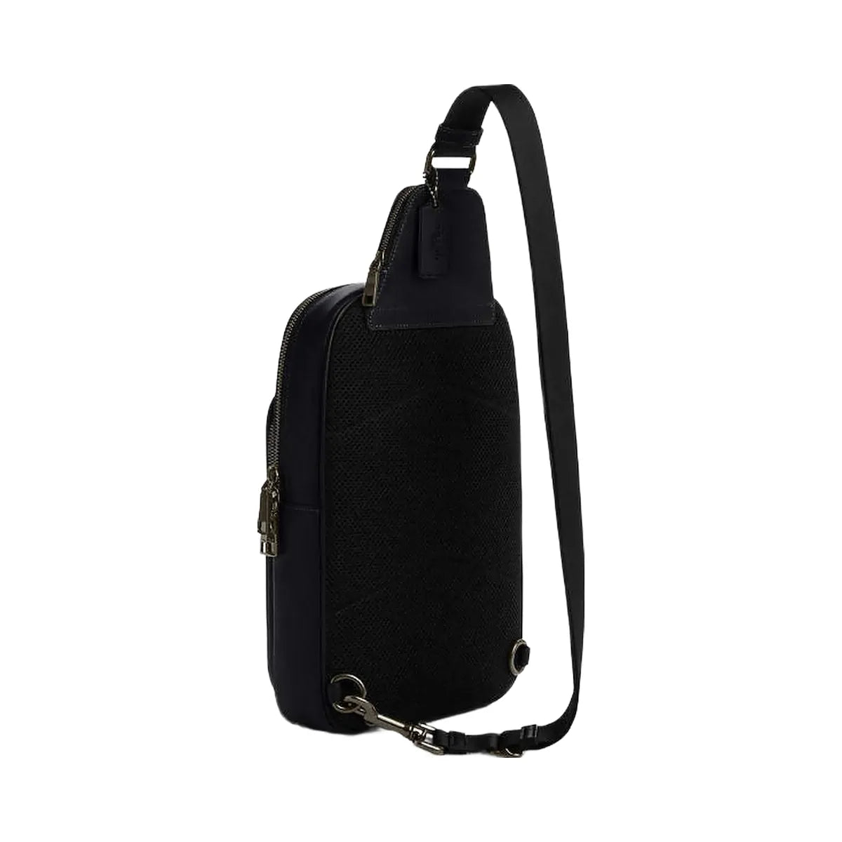 Coach Ethan Pack In Signature Canvas Signature Canvas-Gunmetal-Charcoal-Black