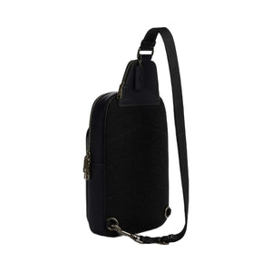 Coach Ethan Pack In Signature Canvas Signature Canvas-Gunmetal-Charcoal-Black