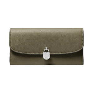 Michael Kors Hamilton Large Leather Continental Wallet Olive