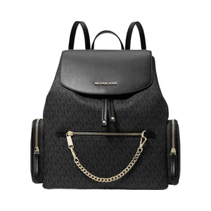Michael Kors Jet Set Large Logo Backpack Black
