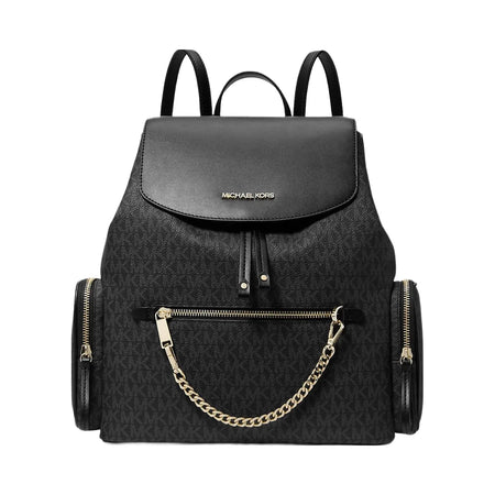 Michael Kors Jet Set Large Logo Backpack Black