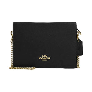 Coach Slim Crossbody Pebbled Leather-Gold-Black