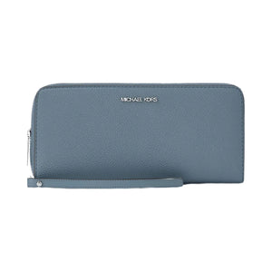 Michael Kors Large Pebbled Leather Continental Wallet Cornflower