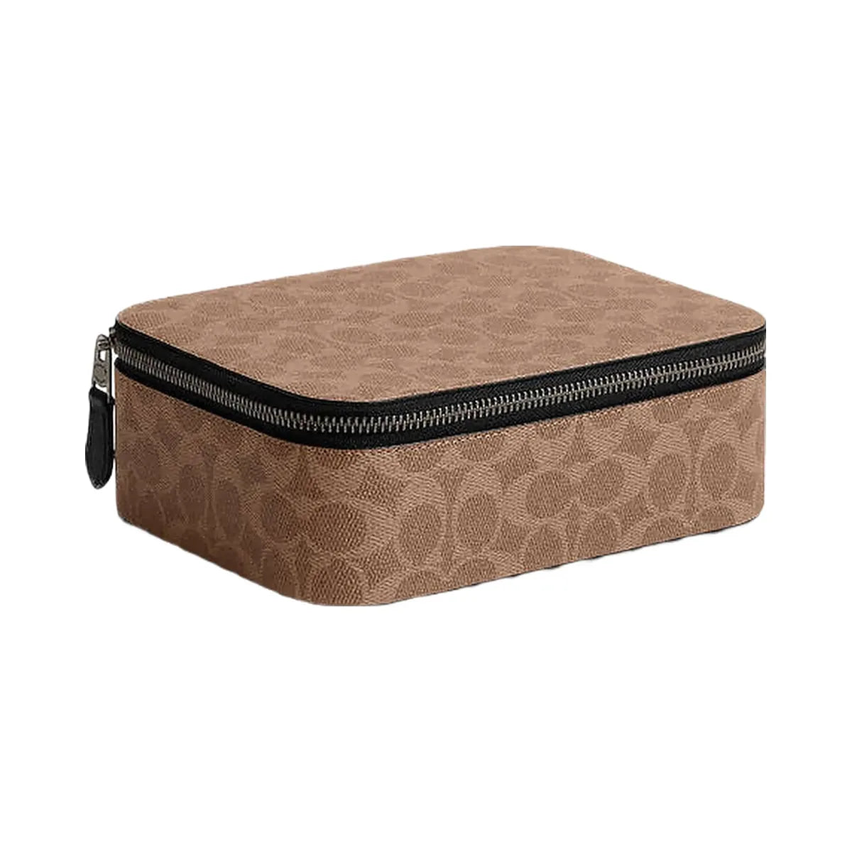 Coach Tech Organizer In Colorblock Signature Canvas Signature Canvas-Gunmetal-Khaki-Black