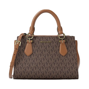 Michael Kors Marilyn Small Signature Logo Messenger Bag Brown