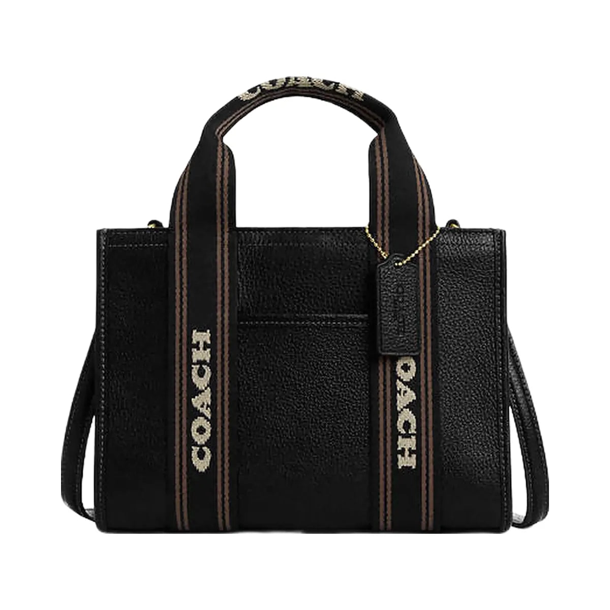 Coach Smith Tote Bag 24 Pebbled Leather-Gold-Black Multi