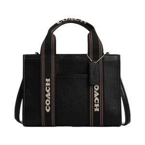 Coach Smith Tote Bag 24 Pebbled Leather-Gold-Black Multi