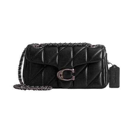 Coach Tabby Shoulder Bag 20 With Pillow Quilting Nappa Leather-Pewter-Black