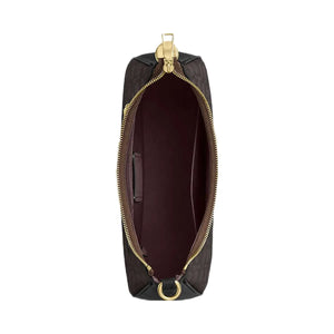 Coach Teri Hobo Bag In Signature Canvas Signature Canvas-Gold-Walnut-Black