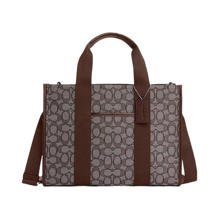 Coach Smith Tote Bag In Signature Jacquard Signature Jacquard-Silver-Oak-Maple