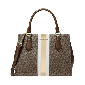 Michael Kors Marilyn Small Signature Logo Messenger Bag Brown