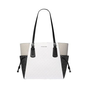 Michael Kors Voyager Large Color-Block Signature Logo Tote Bag Opwht Multi