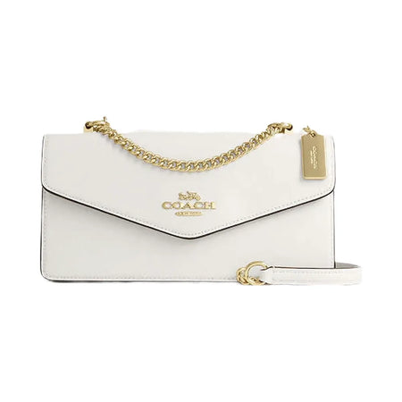 Coach Klare Envelope Crossbody Bag Calf Leather-Gold-Chalk