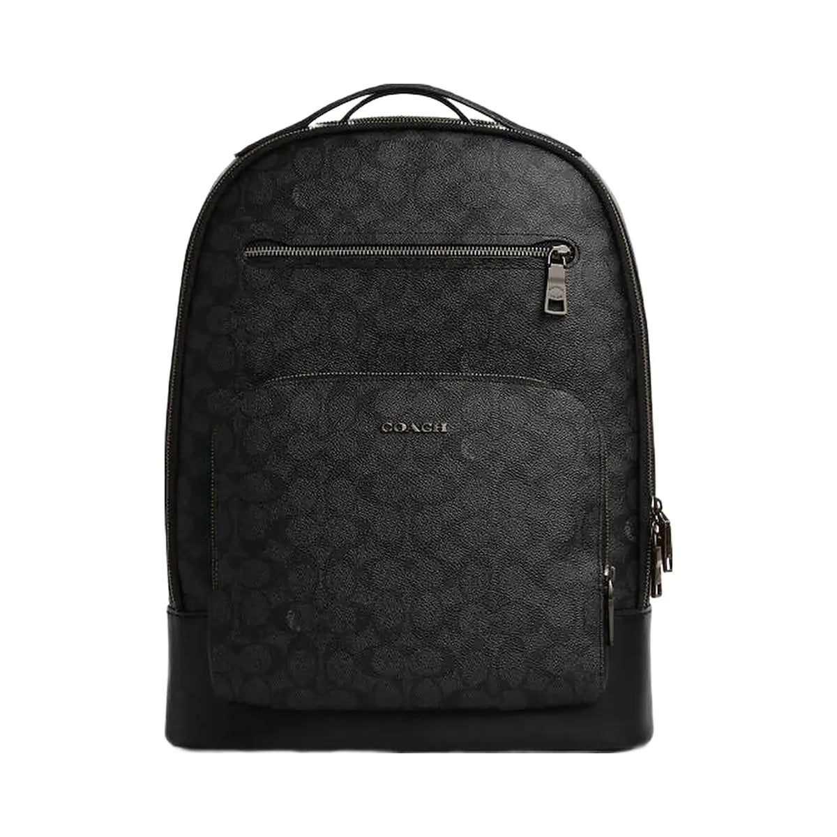 Coach Ethan Backpack In Signature Canvas Signature Canvas-Gunmetal-Charcoal-Black