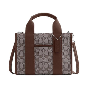 Coach Smith Tote Bag 24 In Signature Jacquard Signature Jacquard-Silver-Oak-Maple