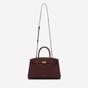 DeMellier The Midi Hudson burgundy small grain