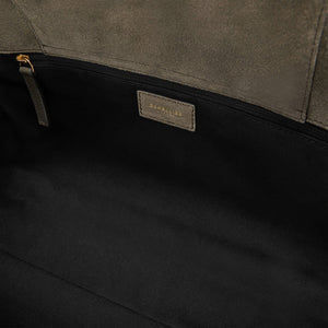 DeMellier The Midi Hudson deep olive suede & deep olive smooth
