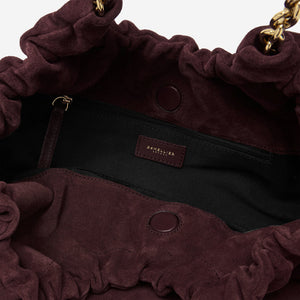 DeMellier The Midi Miami burgundy suede & burgundy smooth