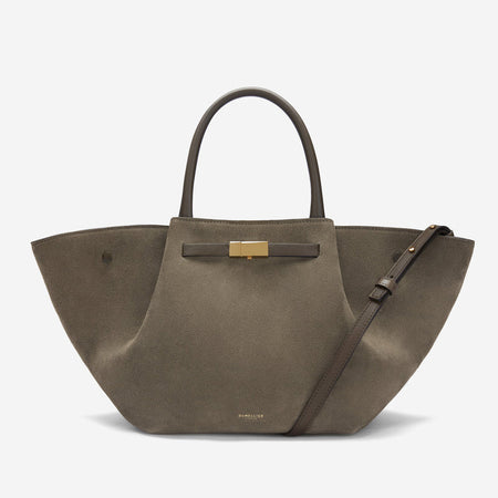 DeMellier The Midi New York deep olive suede & deep olive smooth