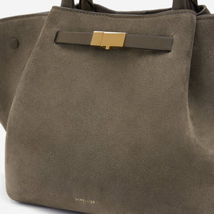 DeMellier The Midi New York deep olive suede & deep olive smooth