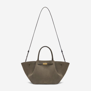 DeMellier The Midi New York deep olive suede & deep olive smooth