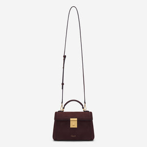 DeMellier The Paris burgundy suede