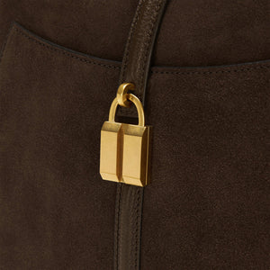 DeMellier The Siena Hobo mocha suede & mocha small grain