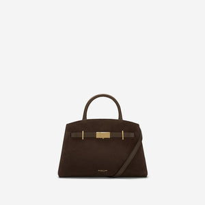DeMellier The Small Hudson mocha suede & mocha smooth