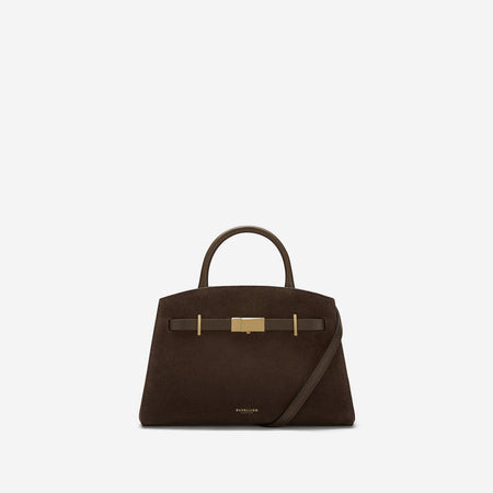 DeMellier The Small Hudson mocha suede & mocha smooth